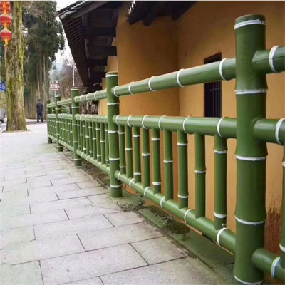 水泥仿竹子护栏 混凝土竹节栏杆绿色新农村河道户外围栏