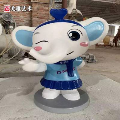 湖南玻璃钢骆驼定做 校园雕塑商场公园卡通动漫雕塑