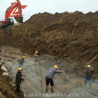 防汛护堤铅丝石笼 镀锌铅丝石笼价格 铅丝笼易施工