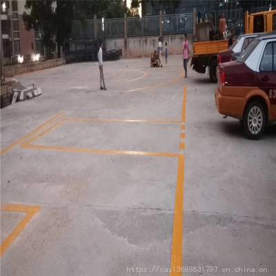 广东驾校道路热熔标线厂家施工 广东驾校停车场划线 侧方位车位划线