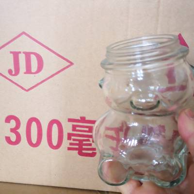 徐州玻璃瓶厂家直销500ml熊猫玻璃糖果罐