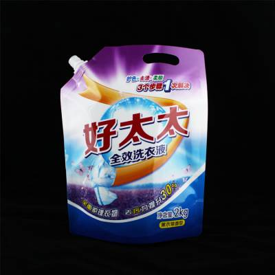 源头工厂现货洗衣液袋包装袋子自立吸嘴logo塑料袋生产直供