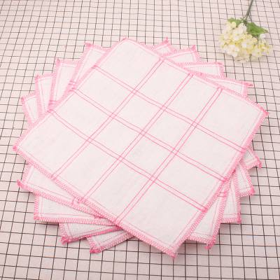 8层36*36方格洗碗巾加厚不掉毛力吸水厨房清洁去污洗碗百洁布