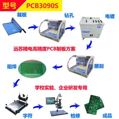 PCB制板机 实验室电路板制作套餐 线路板雕刻机刻板系统PCB3090S