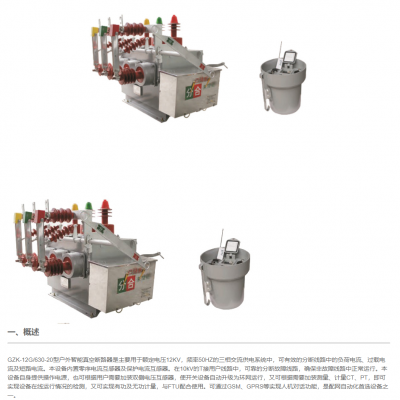 昌开GZK/630a智能户外柱上分界空气开关10KV高压真空断路器