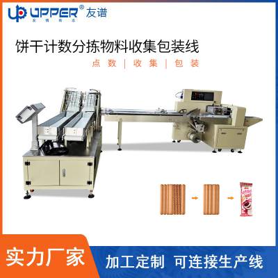 全自动条饼干计数理料收集包装线 Material handling and packaging line