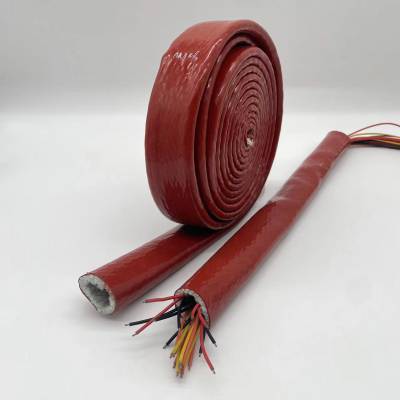 防火套管，耐高温硅橡胶玻璃纤维电线电缆保护套管