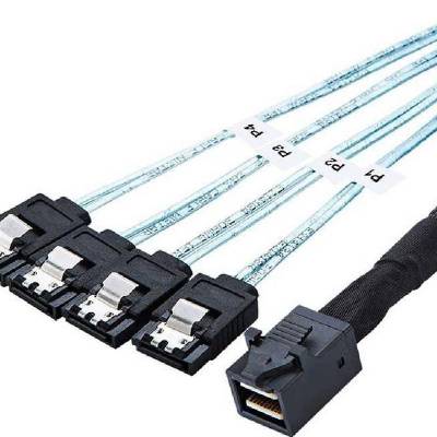 Amphenol Adaptec SFF-8643-4xSATA 7pin 0.8m 