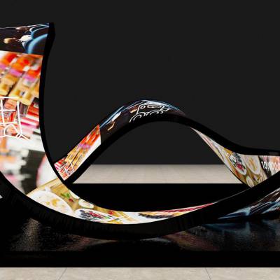 上海良金供应异形led显示屏创意莫比乌斯环led显示屏