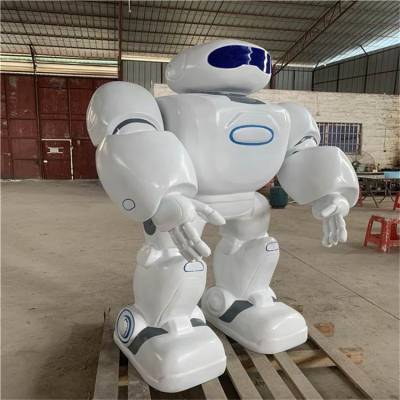 玻璃钢机器人雕塑 新款机器人雕塑打版制作过程