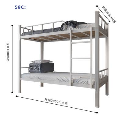 昆明双层床 云南正冠高低床加厚材质 学生床公寓宿舍床