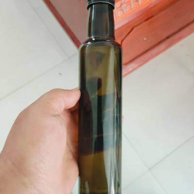 装紫苏籽油瓶玻璃瓶避光深色250ml500ml紫苏油瓶子棕色茶色100ml