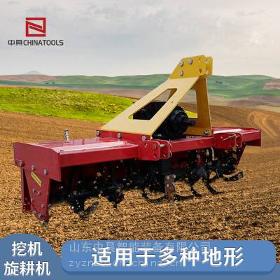 挖机改装旋转耕田机 开荒松土机 农用犁地设备 挖掘机旋耕机