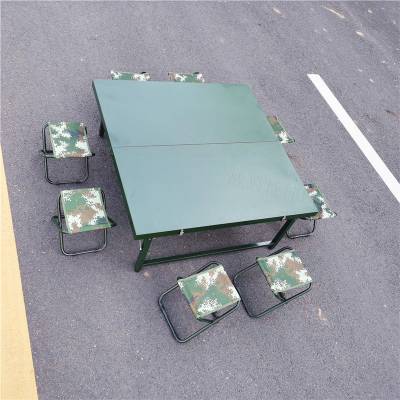 ***折叠桌军绿色行军户外作业桌制式营具1.2米便携式8人餐桌指挥桌