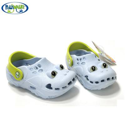 2020新款Polliwalks童鞋卡通可爱儿童洞洞鞋轻便防滑宝宝拖鞋厚底青蛙凉鞋夏季爆款