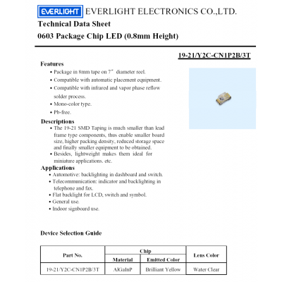 ڹƬ0603̵LED() 19-21/G6C-BN1P2L/3T