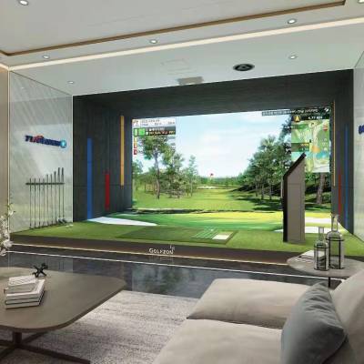 ***升级韩国高尔夫模拟器GOLGZON 室内高尔夫模拟多功能化