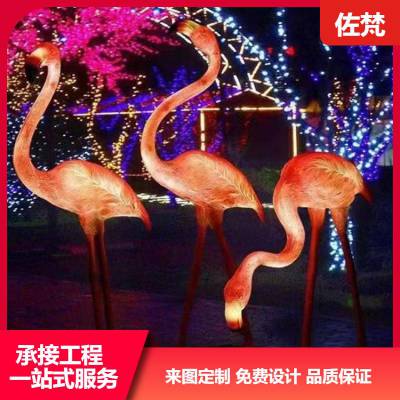 佐梵智能 发光玻璃钢动物老虎 庭院景观装饰摆件