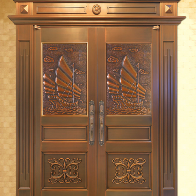 汕头古铜色铜门智能锁图片大全