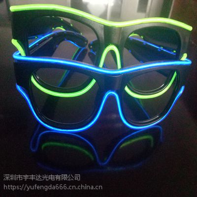 新款el发光眼镜 USB充电一体式镜框 酒吧派对演唱会新品眼镜