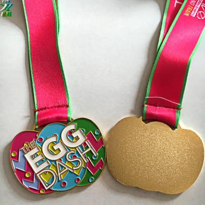 THE EGG DASH奖牌定制金属红铜烤漆竞赛比赛奖品***