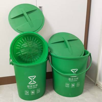 塑料茶叶桶厨房垃圾桶饭店剩菜桶黄色茶水桶圆桶