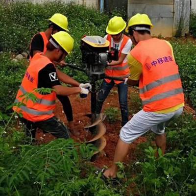 厂家销售 动力强劲汽油挖坑机 9马力润通挖坑机 树木种植栽杆挖坑机