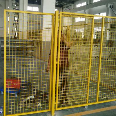 工字型护栏网 黄色浸塑护栏网 车间设备网规格