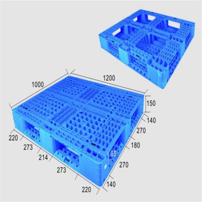 鑫宜仓库用四面进叉1210A网格田字塑料托盘_耐腐蚀塑料托盘厂家直销