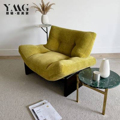 意美家意式极简埃米椅家用客厅单人沙发高端休闲椅