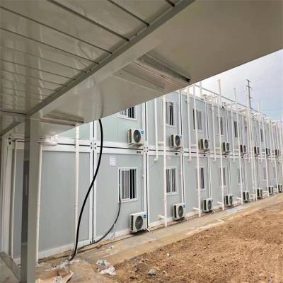 万隆打包箱临时指挥部定制 工地箱式双层活动房供应