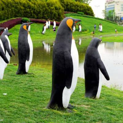 企鹅雕塑 金属构件雕塑 企鹅雕塑厂家 不锈钢金属企鹅雕塑公司