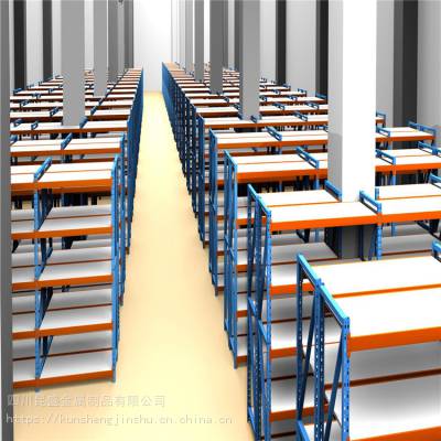 中型仓储货架工厂家用置物架重型仓库展示架库房储物五金铁架定制