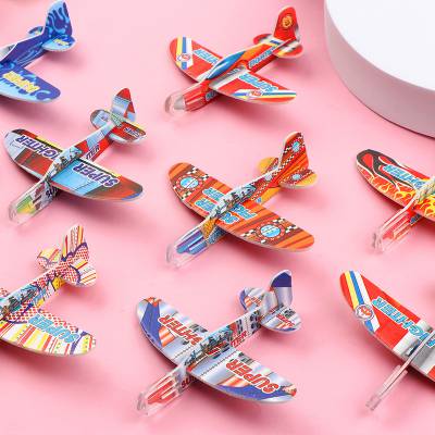 迷你泡沫手抛小飞机 创意DIY航空模型儿童玩具幼儿园礼品户外活动