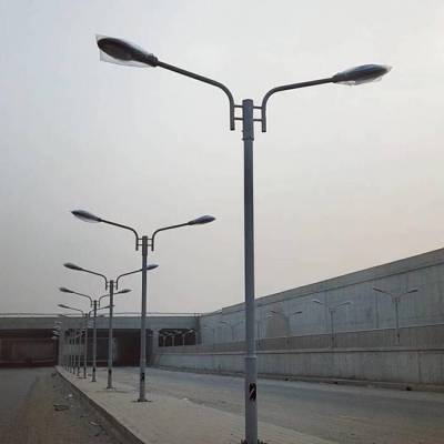 6米单挑双臂路灯 大功率LED路灯头/200瓦全套热镀锌Q235防雷