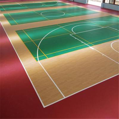 茂名 儿童篮球场地胶 PVC塑胶运动地板 实地厂子