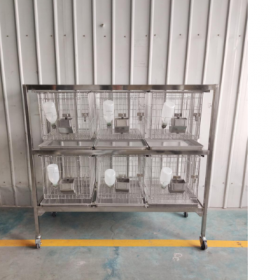 干养式兔笼6位动物实验用小兔子饲养笼具兔笼架304不锈钢材质