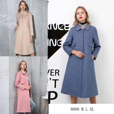 欧美纯色高端品牌金叶德双面羊绒大衣品牌折扣批发广州女装批发服装一手货源