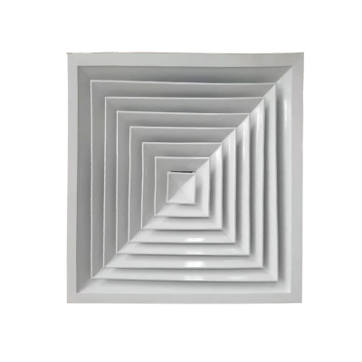 双鑫定制铝合金方形散流器中央空调出风口双层四面扩散通风口