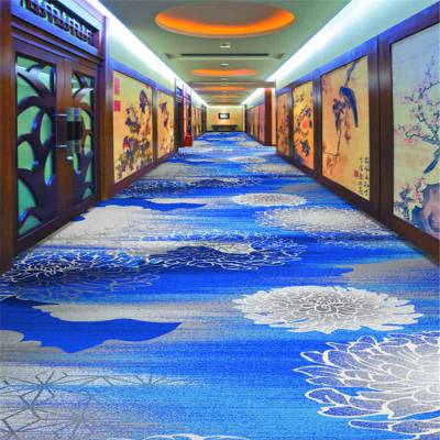 郑州99宾馆地毯图案定制台球厅3d立体酒店走廊过道印花地毯