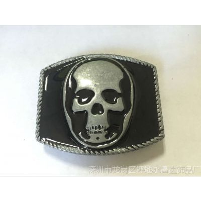 厂家定制骷髅头皮带扣头  可定制各种个性图案金属皮带扣头