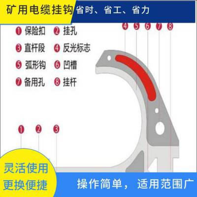 中拓品牌机械制造矿用注塑PVC电缆挂钩结实经久耐用稳定