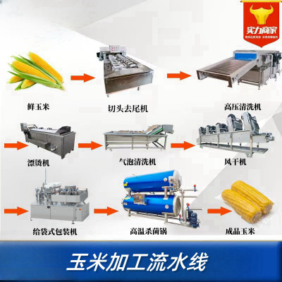 供应优质鲜食糯玉米加工流水线 即食玉米加工设备 全自动成套流水线