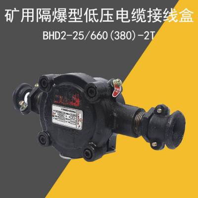 矿用隔爆型低压电缆接线盒BHD2-25/660（380）-2T防爆两通