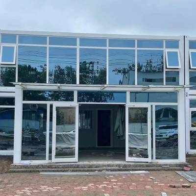 可移动双层打包箱房带玻璃幕墙多规格可定制