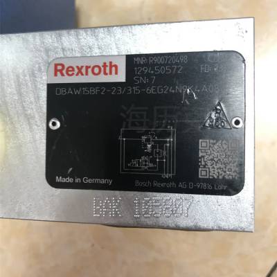 Rexroth力士乐溢流阀R900720498 DBAW15BF2-2X/315-6EG24N9K4