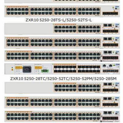 中兴 ZXR10 5250-/12PC-C-AC/12TC/28PC/52PC/2928E 可管理交