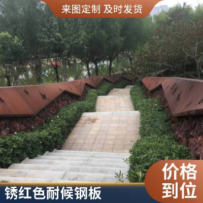 防锈钢板耐候屏风景墙雕塑做旧幕墙镂空雕刻灯箱加工耐候锈色屏风