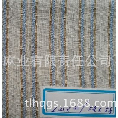 厂家直销色织布L 36N*L36N 亚麻面料 服装面料