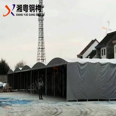 枣庄市峄城区 定制大型收缩帐篷长方形 型仓库大排档推拉雨篷移动活动折叠伸缩雨棚烧烤遮阳蓬停车棚 厂家